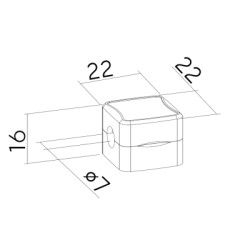 Тримач для кабелю OfficePro CM002B, magnetic clasp, 6шт1пак, back (CM002B)