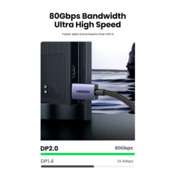 Кабель мультимедійний DisplayPort M to DisplayPort M 3.0m 16K DP118 black Ugreen (25862)