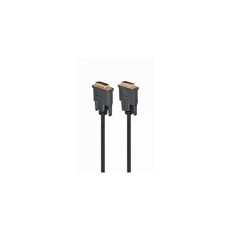 Кабель мультимедійний DVI M to DVI M 3.0m 24+1pin Cablexpert (CC-DVI2-BK-10)