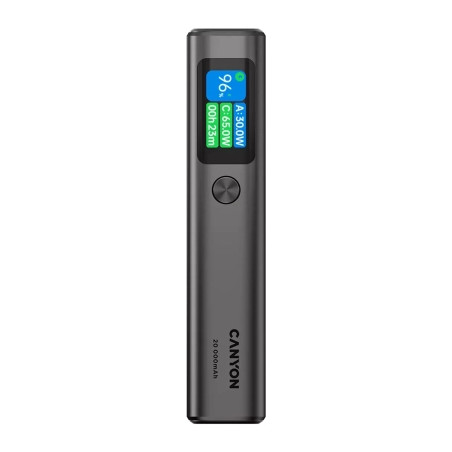 Батарея універсальна Canyon 20000mAh OnPower 230 TFT PD/130W Dark Grey (CNS-CPB230DG)