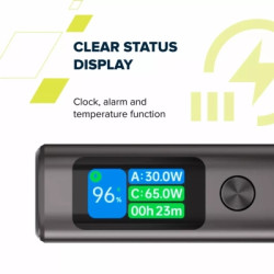 Батарея універсальна Canyon 20000mAh OnPower 230 TFT PD/130W Dark Grey (CNS-CPB230DG)