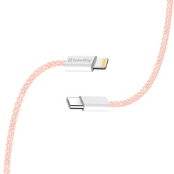 Дата кабель USB-C to Lightning 1.0m 27W pink ColorWay (CW-CBPDCL061-P)