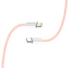 Дата кабель USB-C to Lightning 1.0m 27W pink ColorWay (CW-CBPDCL061-P)
