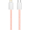 Дата кабель USB-C to Lightning 1.0m 27W pink ColorWay (CW-CBPDCL061-P)