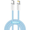 Дата кабель USB-C to Lightning 1.0m 27W blue ColorWay (CW-CBPDCL061-BL)