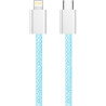 Дата кабель USB-C to Lightning 1.0m 27W blue ColorWay (CW-CBPDCL061-BL)