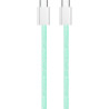 Дата кабель USB-C to USB-C 1.0m 60W 3.0А green ColorWay (CW-CBPDCC061-G)