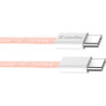 Дата кабель USB-C to USB-C 1.0m 60W 3.0А pink ColorWay (CW-CBPDCC061-P)