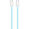 Дата кабель USB-C to USB-C 1.0m 60W 3.0А blue ColorWay (CW-CBPDCC061-BL)
