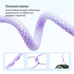 Дата кабель USB-C to USB-C 1.0m 60W 3.0А purple ColorWay (CW-CBPDCC061-PU)