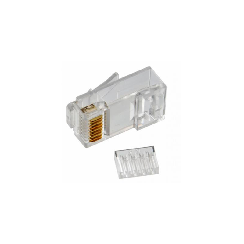 Конектор RJ45 cat.6, з вставкою, 50 шт Merlion (05049)