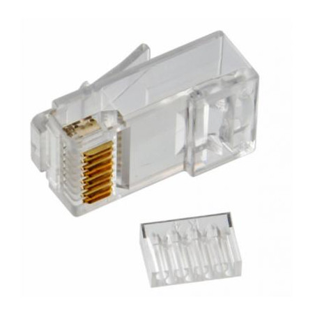 Конектор RJ45 cat.6, з вставкою, 50 шт Merlion (05049)