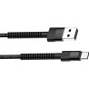 Дата кабель USB 2.0 AM to USB-C 1.0m 2.4А black ColorWay (CW-CBUC063-BK)