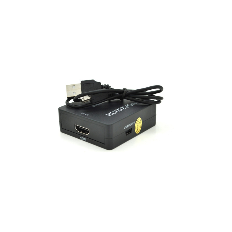 Перехідник HDMI F to VGA F 720P/1080P black Voltronic (YT-CM-HDMI/VGA-B)