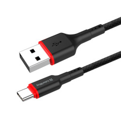 Дата кабель USB 2.0 AM to USB-C 1.0m 2.4А black ColorWay (CW-CBUC064-BK)