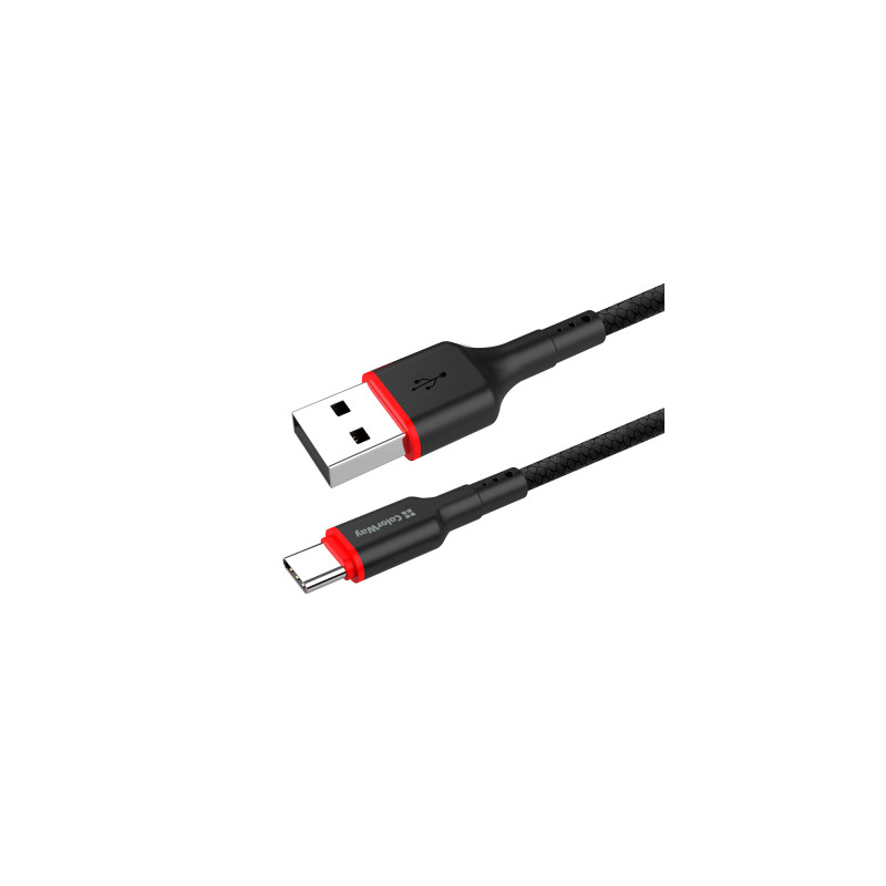 Дата кабель USB 2.0 AM to USB-C 1.0m 2.4А black ColorWay (CW-CBUC064-BK)