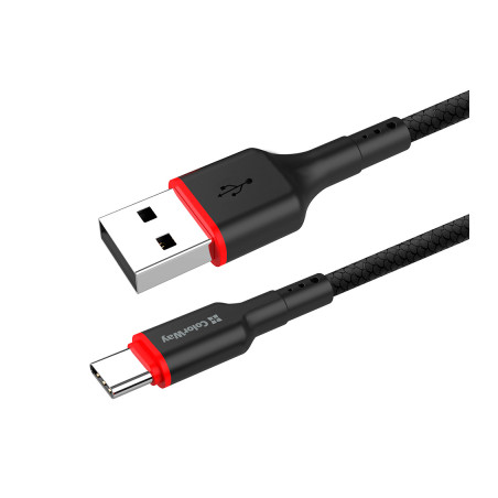 Дата кабель USB 2.0 AM to USB-C 1.0m 2.4А black ColorWay (CW-CBUC064-BK)