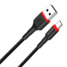 Дата кабель USB 2.0 AM to USB-C 1.0m 2.4А black ColorWay (CW-CBUC064-BK)