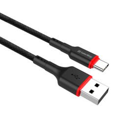 Дата кабель USB 2.0 AM to USB-C 1.0m 2.4А black ColorWay (CW-CBUC064-BK)