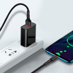 Дата кабель USB 2.0 AM to USB-C 1.0m 2.4А black ColorWay (CW-CBUC064-BK)