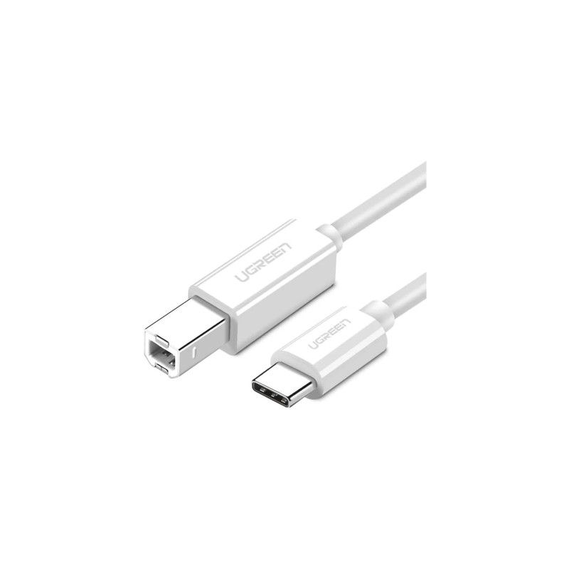Кабель для принтера Ugreen USB-C 2.0 to BM 1.5m white (40417)