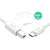 Кабель для принтера Ugreen USB-C 2.0 to BM 1.5m white (40417)