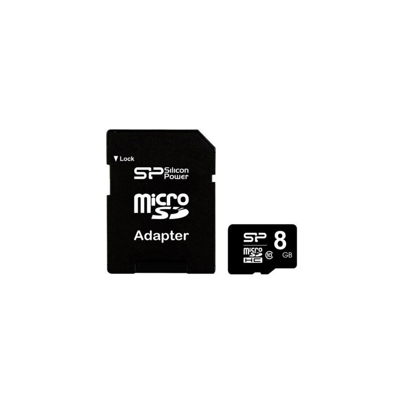 Карта пам'яті Silicon Power 8GB microSD class 10 (SP008GBSTH010V10SP)