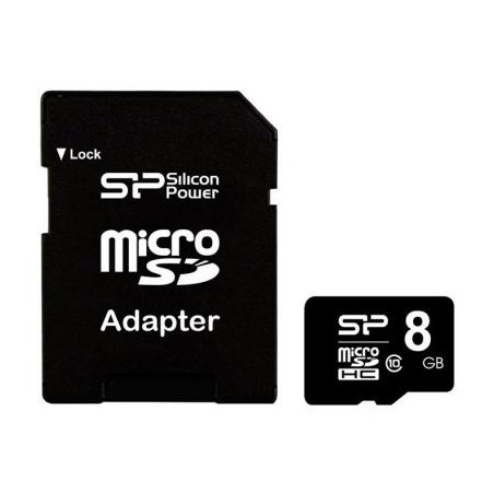 Карта пам'яті Silicon Power 8GB microSD class 10 (SP008GBSTH010V10SP)
