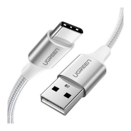 Дата кабель USB 2.0 AM to USB-C 1.0m aluminum braid US288 white Ugreen (60131)