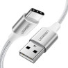 Дата кабель USB 2.0 AM to USB-C 1.0m aluminum braid US288 white Ugreen (60131)