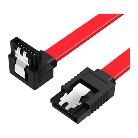 Кабель для передачі даних SATA 3.0 7pin F/F 0.5m L Red Vention (KDDRD)