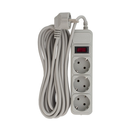 Мережевий фільтр живлення Patron EXT-PN-SP-1035-GR, 5m Gray (EXT-PN-SP-1035-GR)