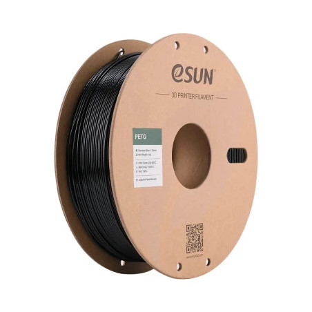 Пластик для 3D-принтера eSUN PETG P1.75мм, 1кг, solid black (PETG-P175SB1)