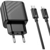 Зарядний пристрій HOCO CS23A USB-C PD30W + 1xUSB QC3.0 + cable USB-C to Lightning black (6942007609951)