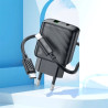 Зарядний пристрій HOCO CS23A USB-C PD30W + 1xUSB QC3.0 + cable USB-C to Lightning black (6942007609951)