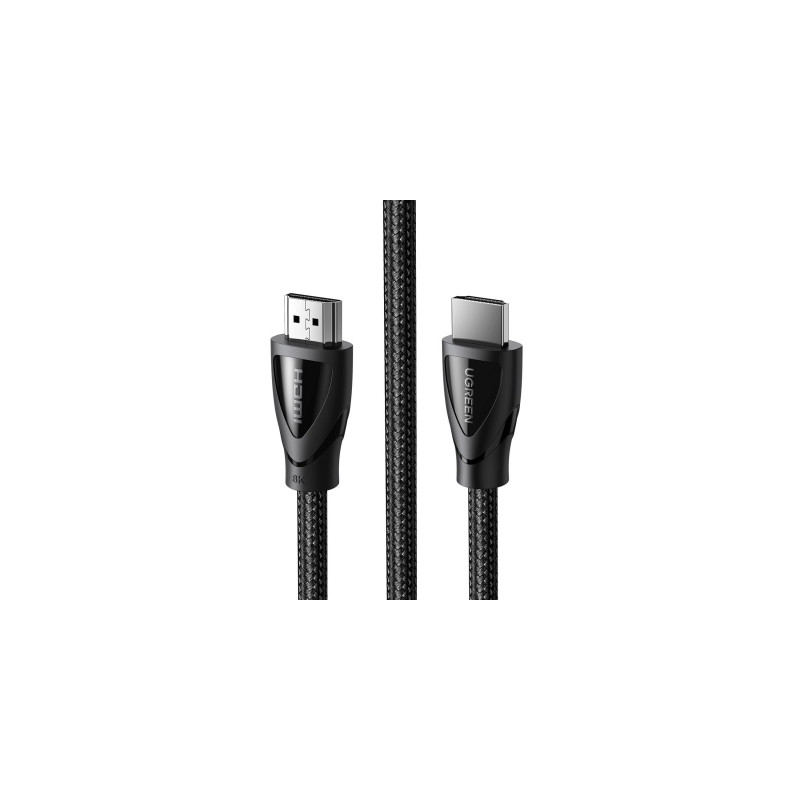 Кабель мультимедійний HDMI M to HDMI M 1.5m braided HD140 black Ugreen (80402)