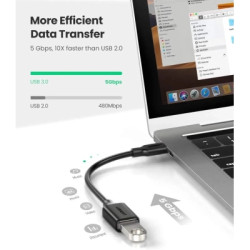 Перехідник OTG USB 3.0 AF to USB-C US154 black Ugreen (30701)