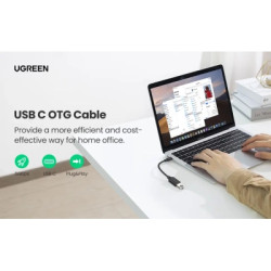 Перехідник OTG USB 3.0 AF to USB-C US154 black Ugreen (30701)