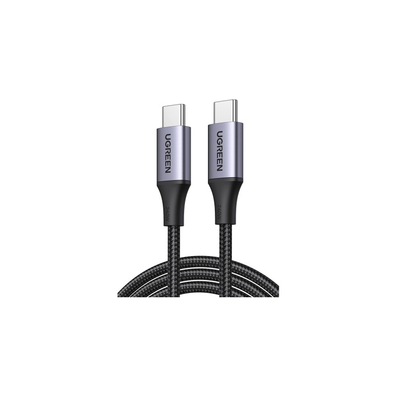 Дата кабель USB-C to USB-C 2.0m 240W space gray Ugreen (90440)