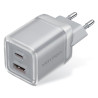 Зарядний пристрій Vention 1xUSB-C PD70W + 1xUSB QC3.0 22.5W GaN transparent gray (FCGH0-EU)