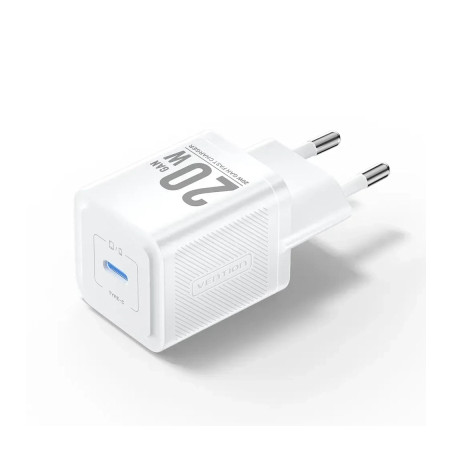 Зарядний пристрій Vention USB-C PD20W GaN white (FEPW0-EU)