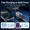 Зарядний пристрій Vention 2xUSB-C PD45W GaN + cable USB-C to USB-C 1.0m 5A gray (TZ-FCFH0-EU)