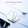 Зарядний пристрій Vention 1xUSB-C PD30W + 1xUSB QC3.0 30W GaN + cable USB-C to USB-C 1.0m black (TZ-FEQB0-EU-01)