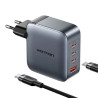 Зарядний пристрій Vention 3xUSB-C PD100W + 1xUSB QC3.0 30W GaN + cable USB-C to USB-C 1.0m gray (TZ-FETH0-EU)