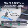 Зарядний пристрій Vention 2xUSB-C PD70W + 1xUSB QC3.0 22.5W GaN + cable USB-C to USB-C 1.0m black gray (TZ-FEXH0-EU)