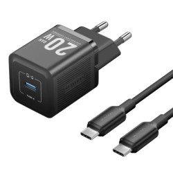 Зарядний пристрій Vention USB-C PD20W GaN black (FEPB0-EU)