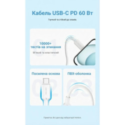 Зарядний пристрій Vention USB-C PD20W GaN black (FEPB0-EU)