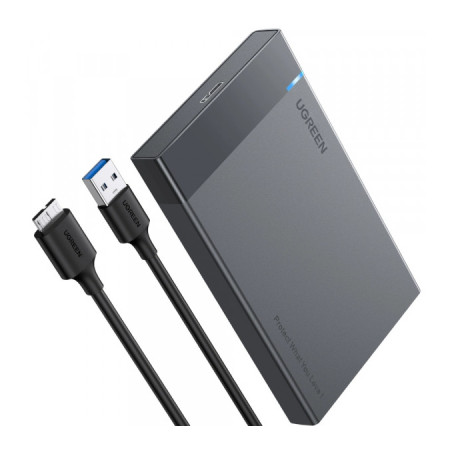 Кишеня зовнішня Ugreen USB 3.0 to M.2 SATA SSD US221 black (30848)