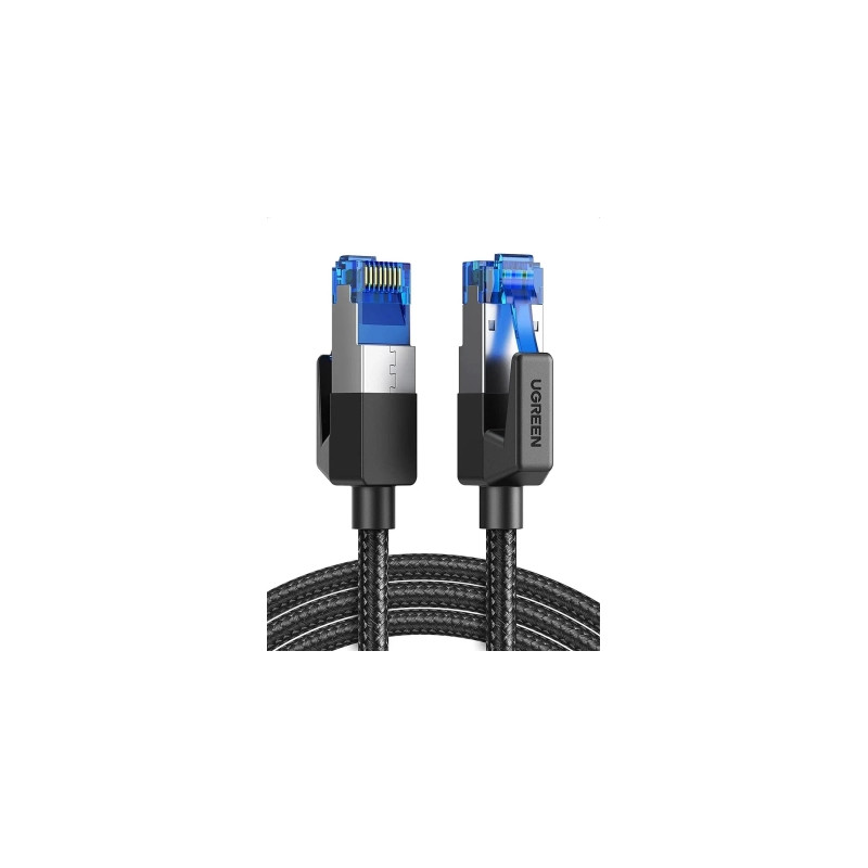 Патч-корд 1.5м, S/FTP cat 7 RJ-45 COPPER black Ugreen (U_80430)