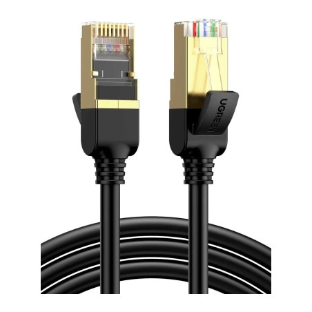 Патч-корд 2м, F/FTP cat 7 RJ-45 black Ugreen (U_11269)